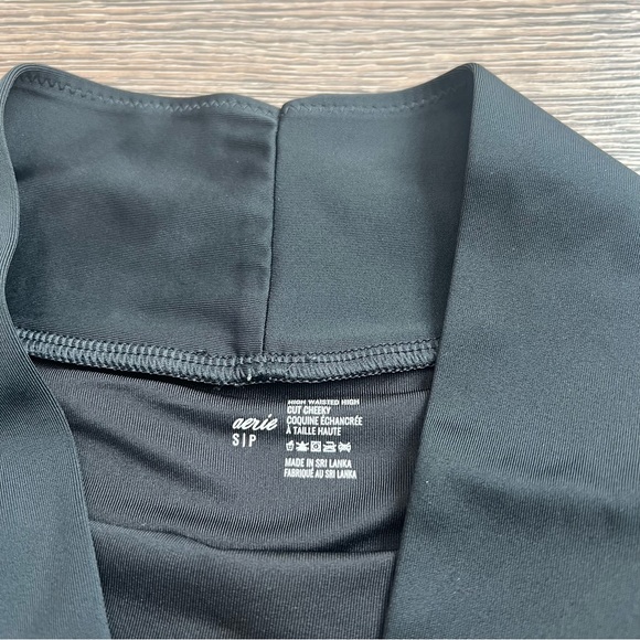 Aerie Black Bandeau Bikini Set Size Small High Waisted Summer Vacation Swim - Picture 8 of 9